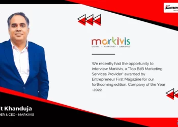 MARKIVIS Pvt. Ltd entrepreneur first media magazine company of the year 2022