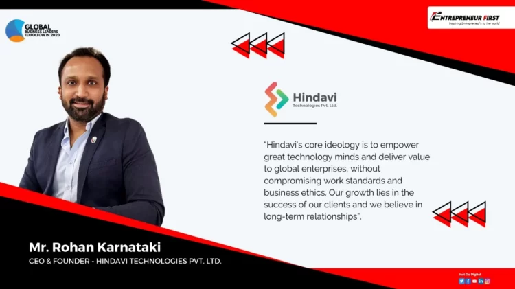 Meet Mr. Rohan Karnataki Hindavi Technologies Pvt Ltd Entrepreneur First Media